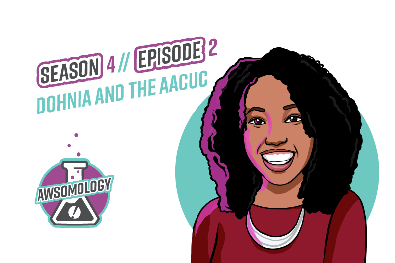 Awsomology Podcast Logo with guest Dohnia Dorman