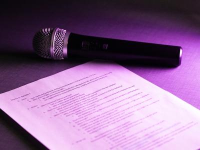 Microphone And Script 