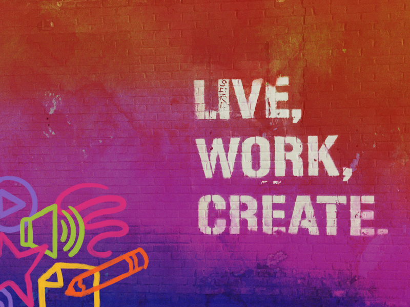 Blog header: Live, Work, Create