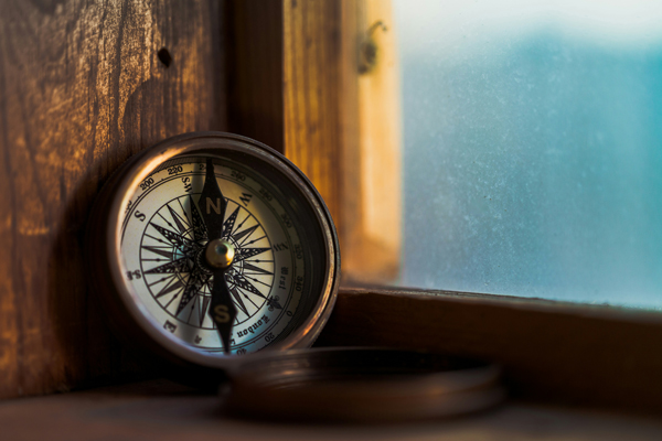 Compass near a window