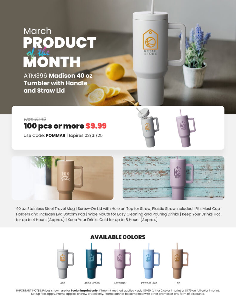 Madison 40 oz Tumbler with Handle and Straw Lid