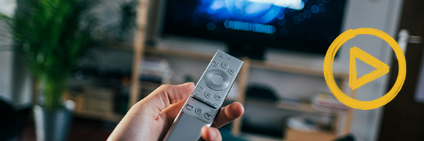 Holding TV remote